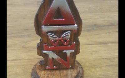 Delta Xi Nu Wood Desk Plaque