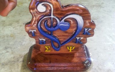 KKΨ and TBΣ Heart Desk Plaque