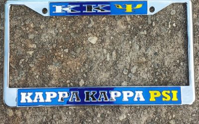 Kappa Kappa Psi Blue Mirror Back Tag