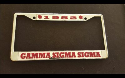 Gamma Sigma Sigma Mirror Back Frame 1952