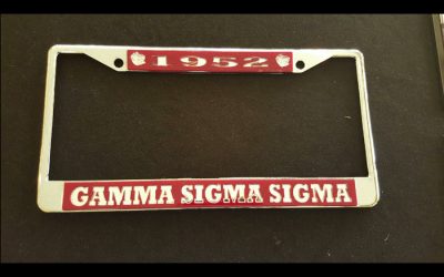 Gamma Sigma Sigma Maroon 1952 Back Frame