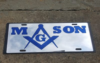 Clear Mason Front Plate with Blue G Prince
