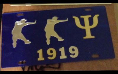 Kappa Kappa Psi Blue Mirror License Plate Throwing K’s