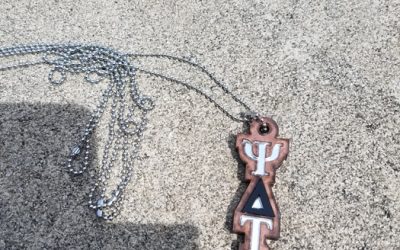Psi Delta Tau Shaped Dog Tag