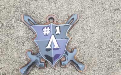 Kappa Lambda Chi Crossed Swords Tiki With Number