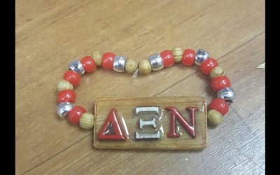 Delta Xi Nu Wood Bracelet