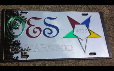 OES License Plate With Color Star