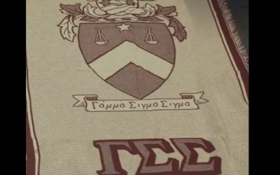 Gamma Sigma Sigma Afghan Blanket Crest