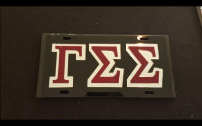 Gamma Sigma Sigma Black License Plate