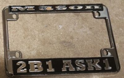 Mason Motorcycle Black Back Tag