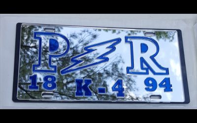 Pershing Rifles Mirror License Plate With Company