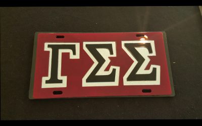 Gamma Sigma Sigma Maroon License Plate