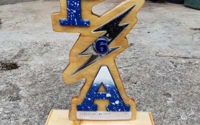 Pershing Angel Desk Plaque